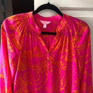 Lilly Pulitzer Elsa silk top xxs